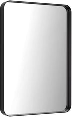 22x30 Inch Black Bathroom Mirror | Metal Framed Wall Mirror