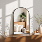 20x30 Inch Arched Black Bathroom Mirror | Vanity Wall Mirror