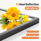 20x30 Inch Arched Black Bathroom Mirror | Vanity Wall Mirror